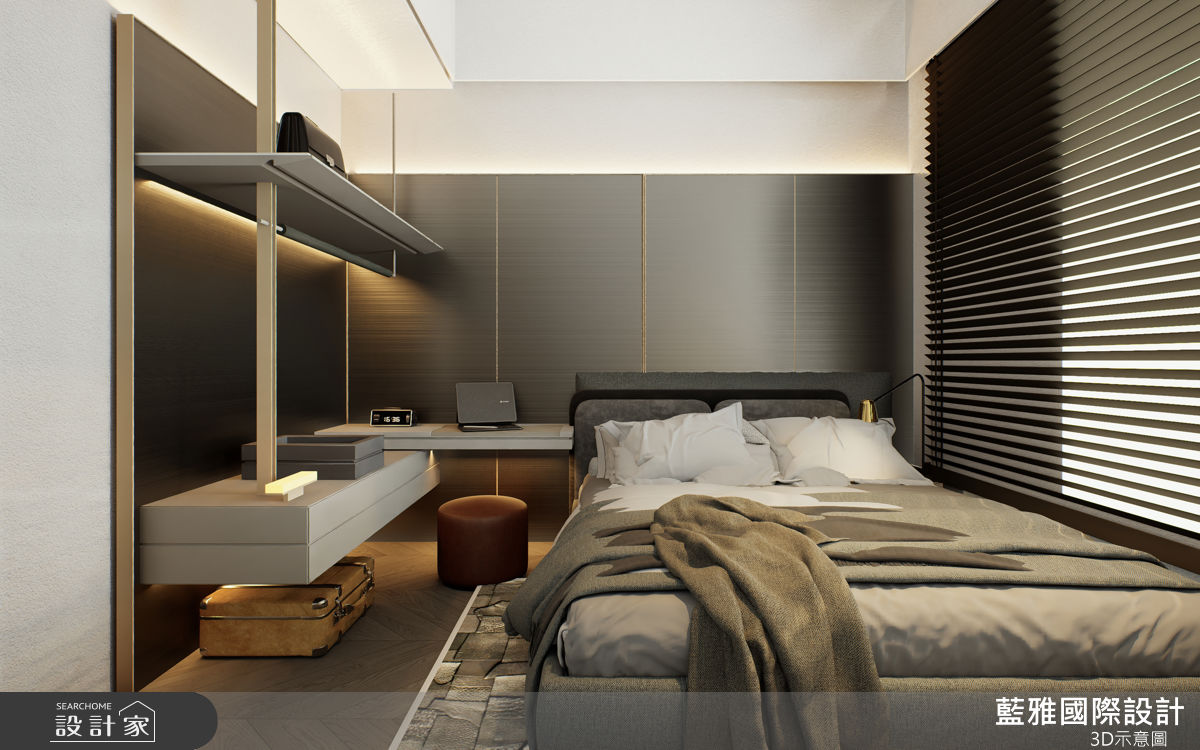 27坪新成屋(5年以下)＿現代風臥室案例圖片＿藍雅國際設計＿藍雅_善化白京A2之18
