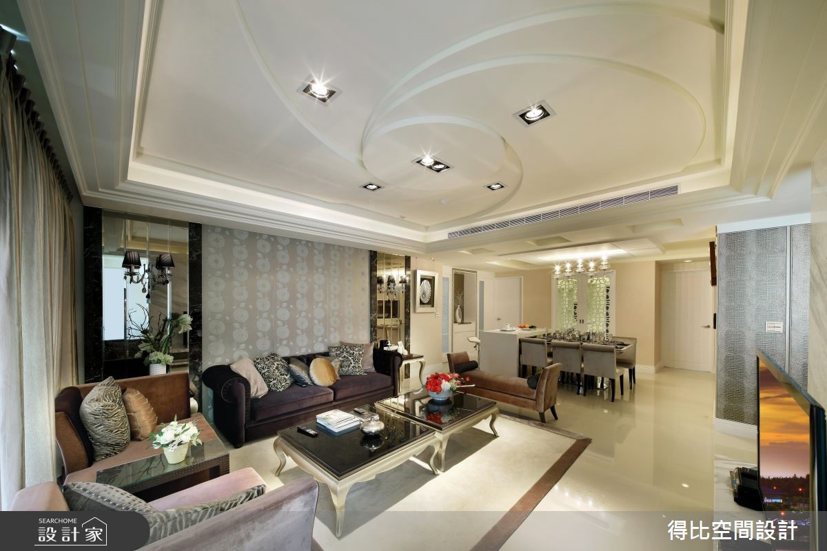 50坪新成屋(5年以下)＿新古典客廳案例圖片＿得比空間設計有限公司＿得比_01之2