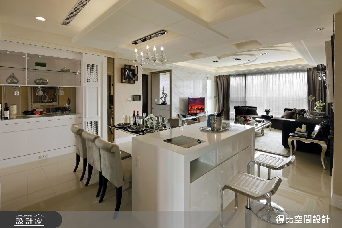 50坪新成屋(5年以下)＿新古典餐廳吧檯案例圖片＿得比空間設計有限公司＿得比_01之6