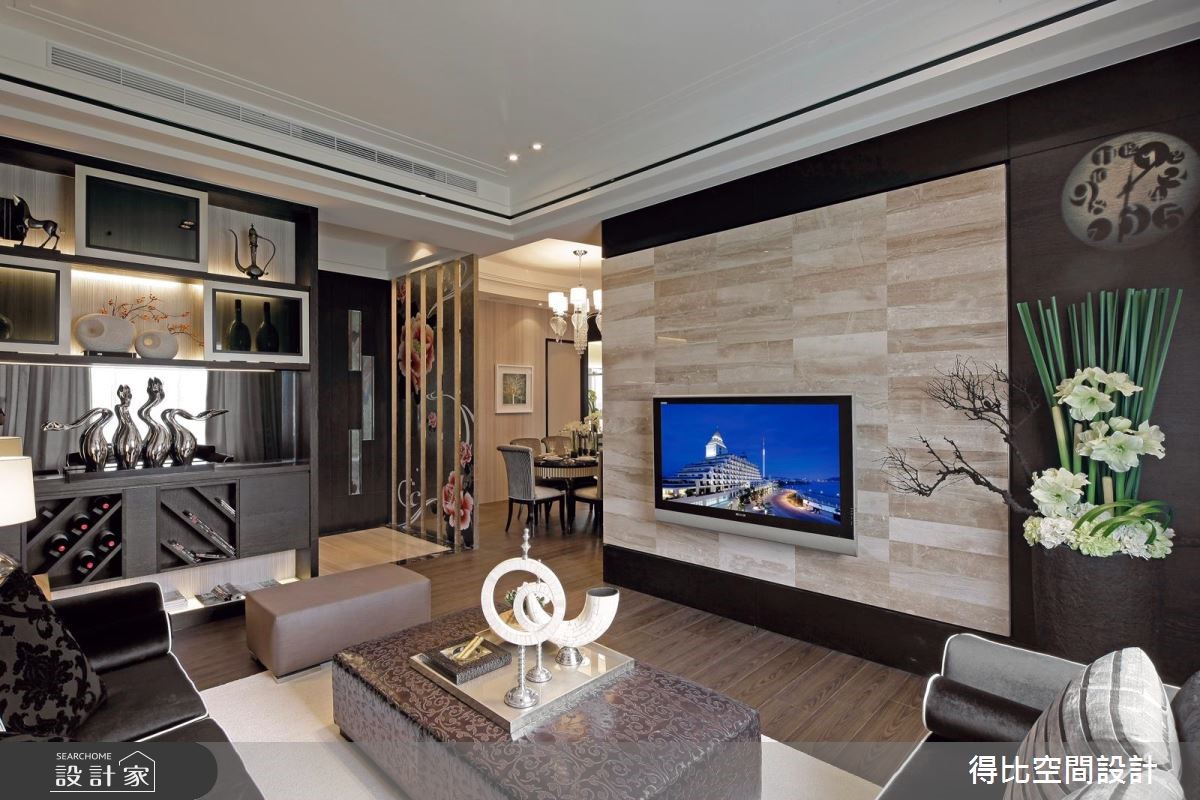 33坪新成屋(5年以下)＿奢華風客廳案例圖片＿得比空間設計有限公司＿得比_02之5