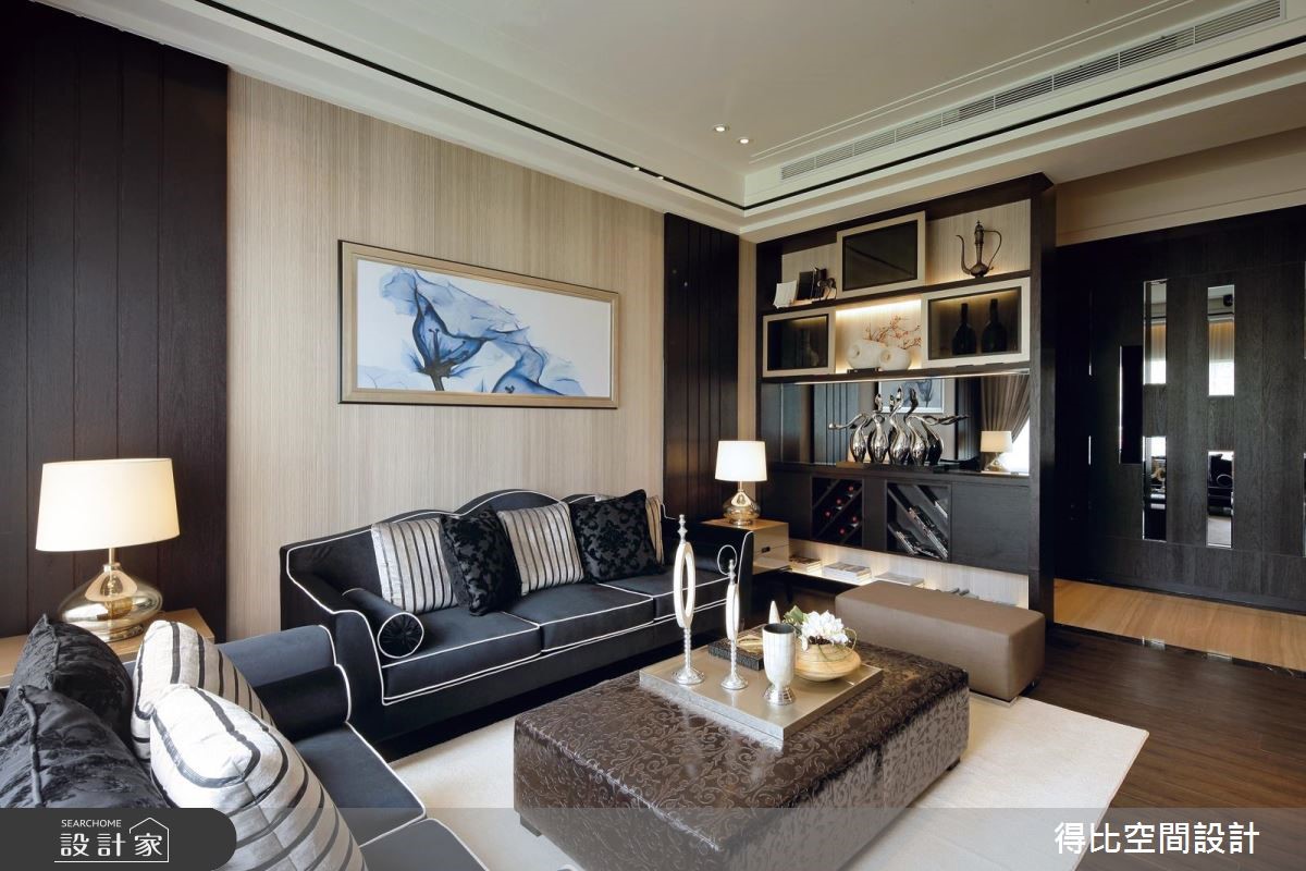 33坪新成屋(5年以下)＿奢華風客廳案例圖片＿得比空間設計有限公司＿得比_02之4