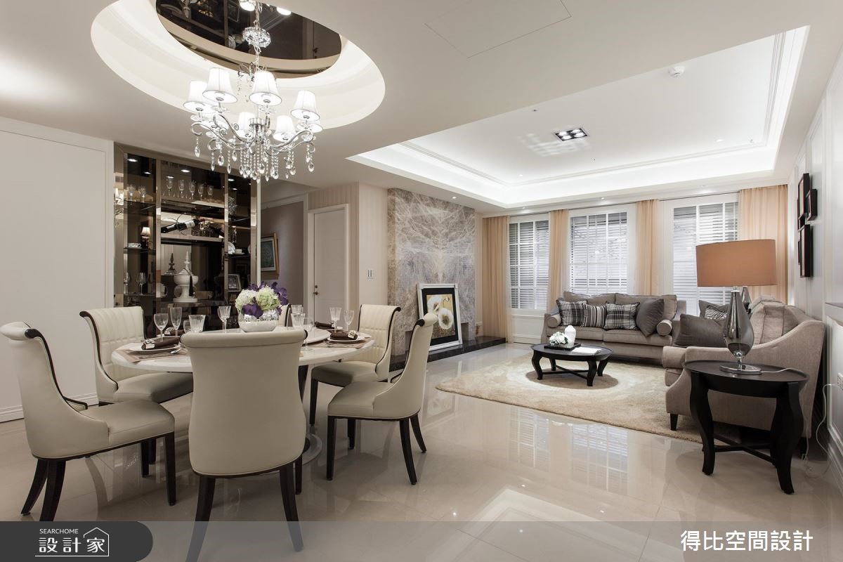 42坪新成屋(5年以下)＿美式風客廳餐廳案例圖片＿得比空間設計有限公司＿得比_09之5