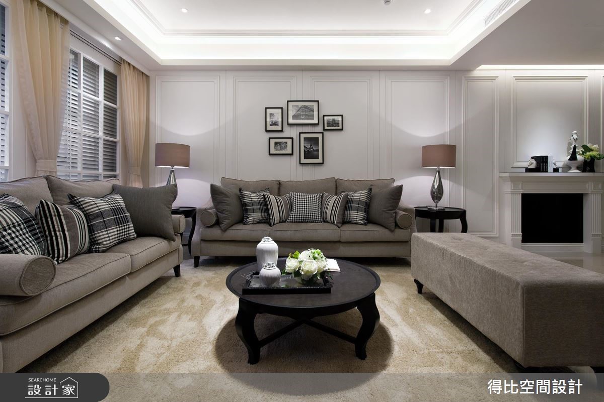 42坪新成屋(5年以下)＿美式風客廳案例圖片＿得比空間設計有限公司＿得比_09之10