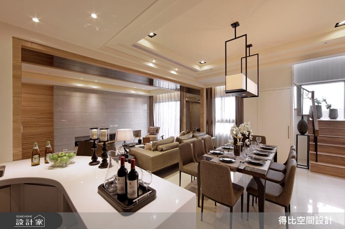 70坪新成屋(5年以下)＿簡約風餐廳吧檯案例圖片＿得比空間設計有限公司＿得比_11之5