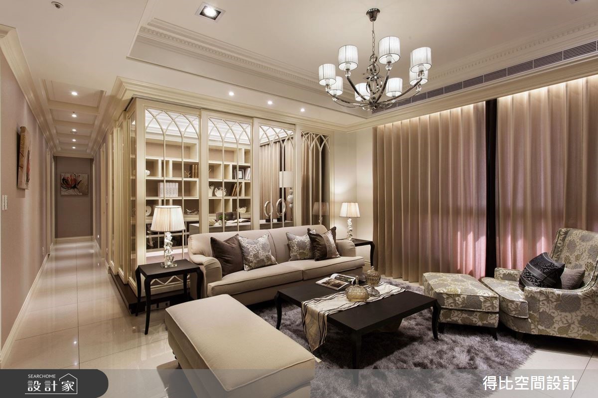 40坪新成屋(5年以下)＿新古典客廳書房走廊案例圖片＿得比空間設計有限公司＿得比_24之7