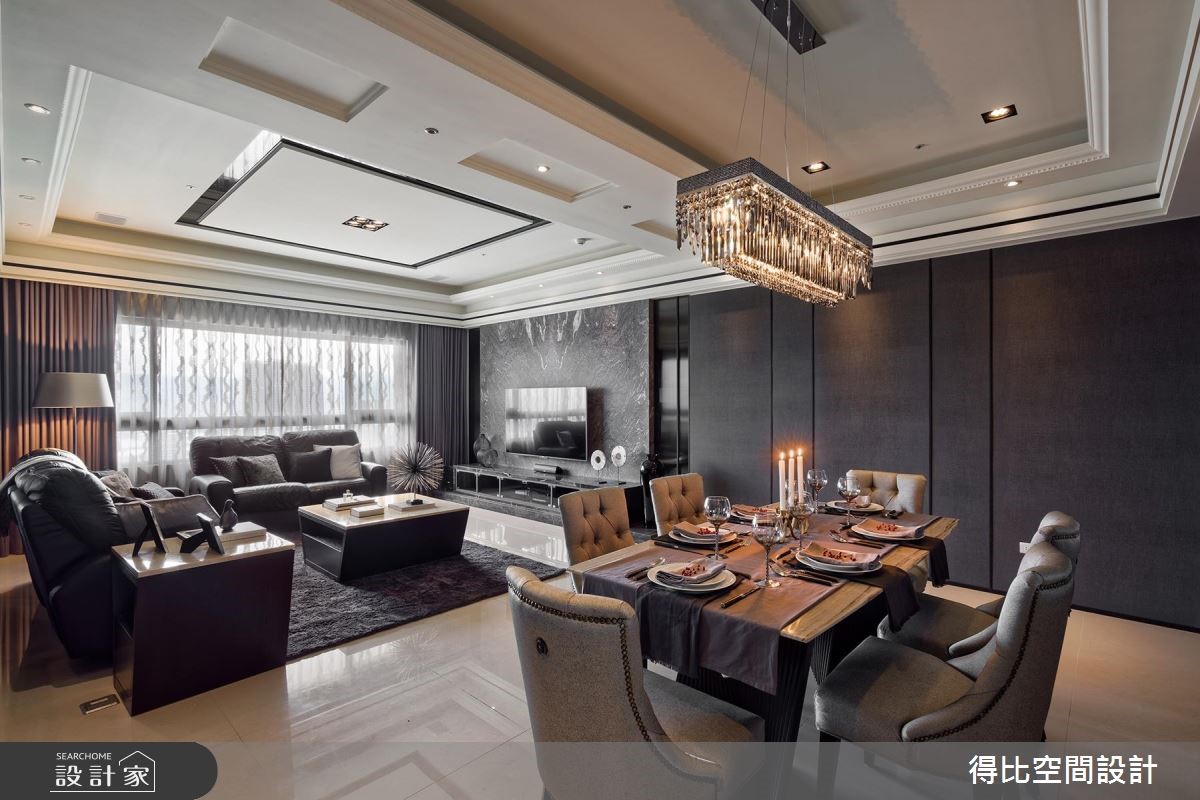 48坪新成屋(5年以下)＿奢華風客廳餐廳案例圖片＿得比空間設計有限公司＿得比_30之4