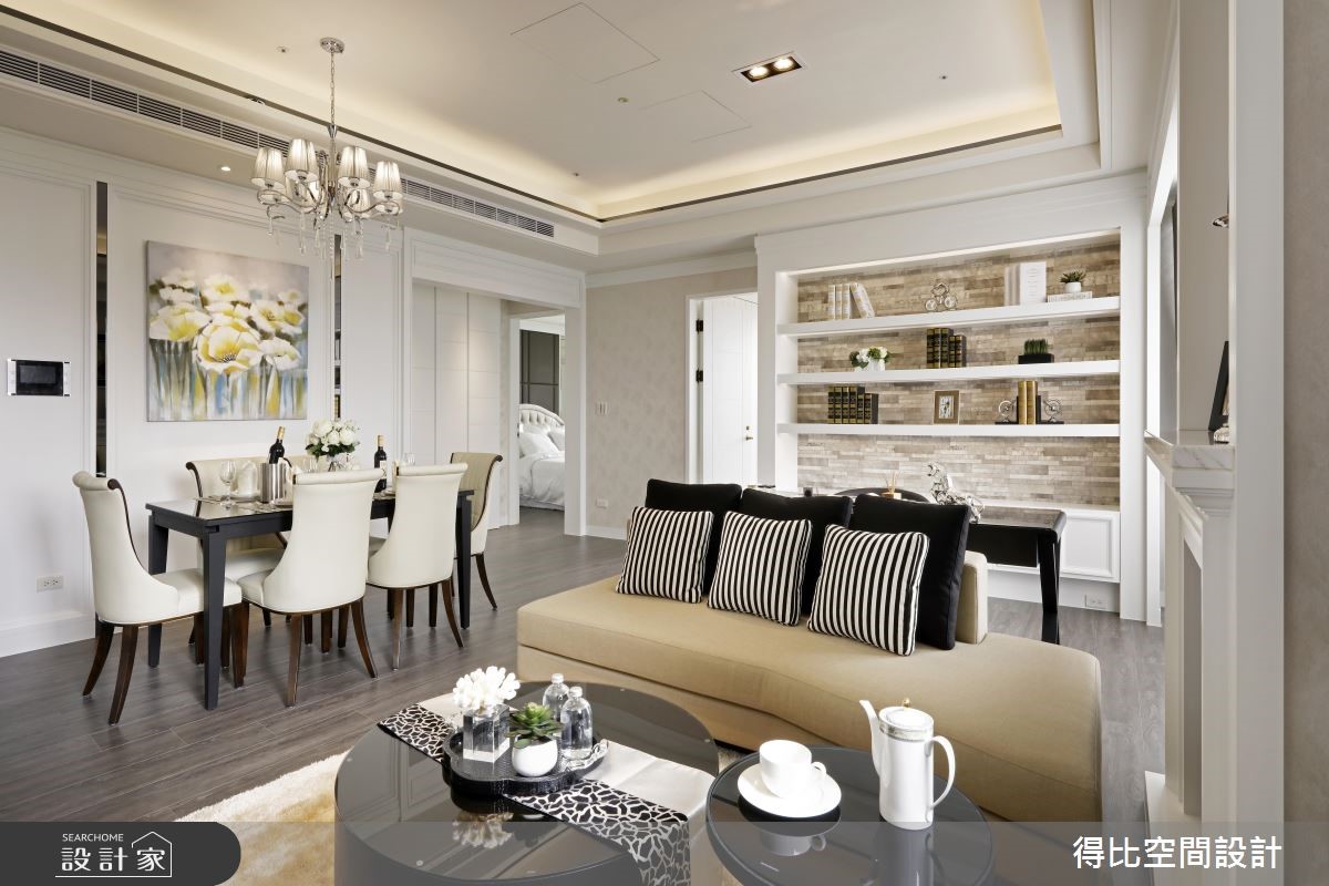 28坪新成屋(5年以下)＿新古典客廳餐廳案例圖片＿得比空間設計有限公司＿得比_32之4