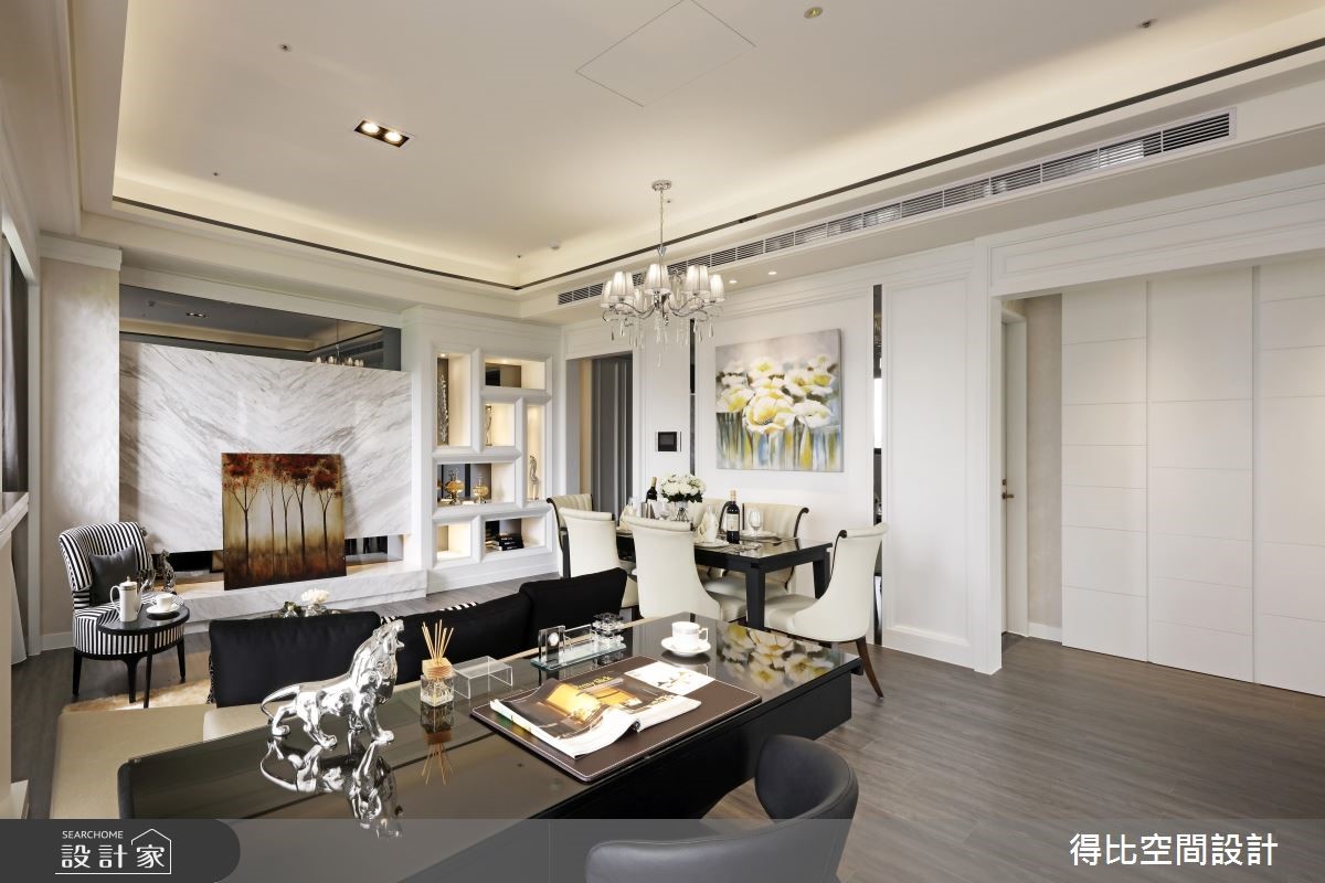 28坪新成屋(5年以下)＿新古典客廳書房案例圖片＿得比空間設計有限公司＿得比_32之9