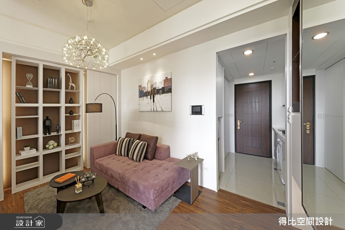11坪新成屋(5年以下)＿現代風玄關客廳案例圖片＿得比空間設計有限公司＿得比_33之1