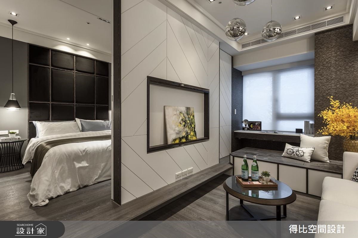 11坪新成屋(5年以下)＿現代風客廳臥室案例圖片＿得比空間設計有限公司＿得比_51之7
