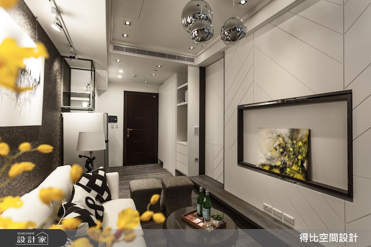 11坪新成屋(5年以下)＿現代風玄關客廳案例圖片＿得比空間設計有限公司＿得比_51之6