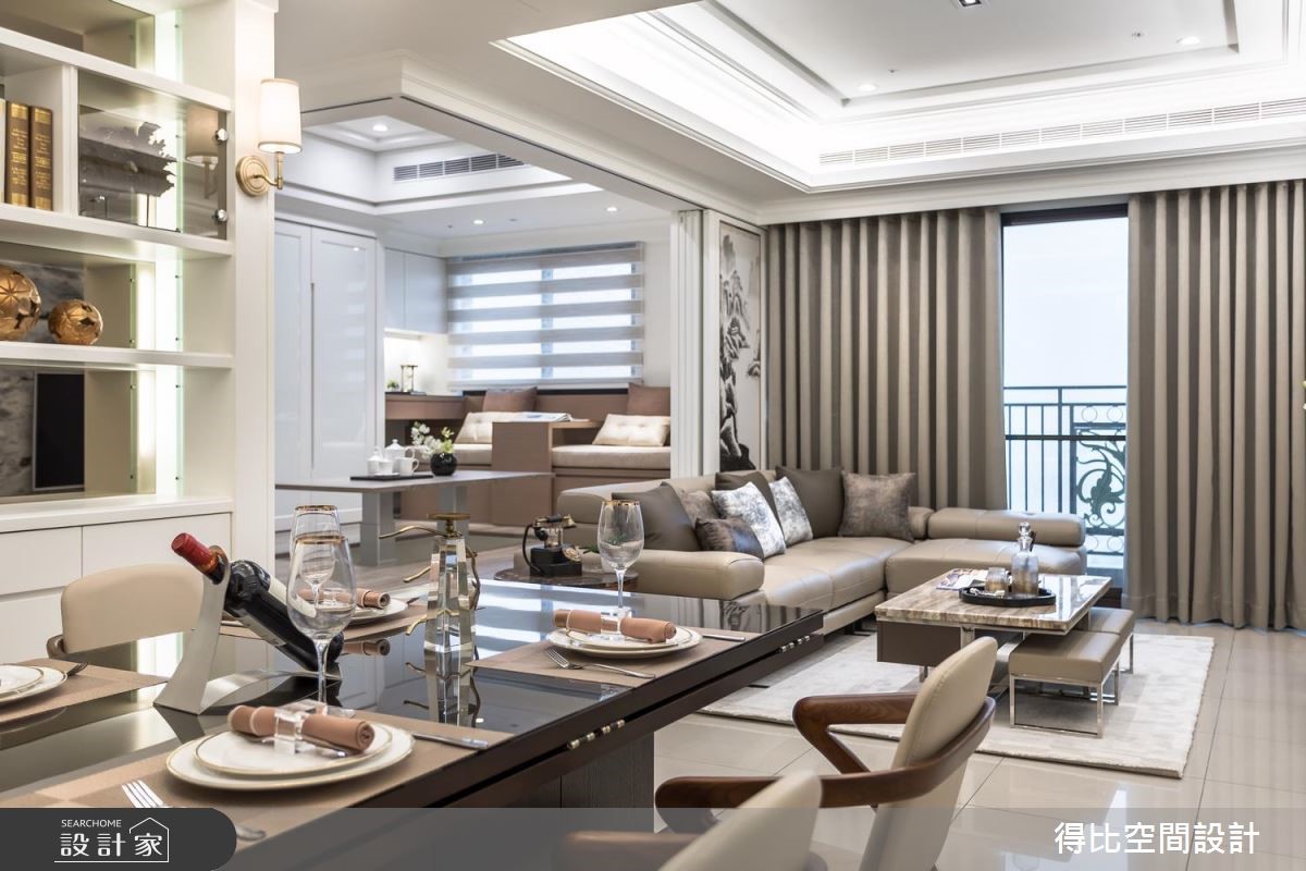 31坪新成屋(5年以下)＿新古典客廳餐廳案例圖片＿得比空間設計有限公司＿得比_58之3