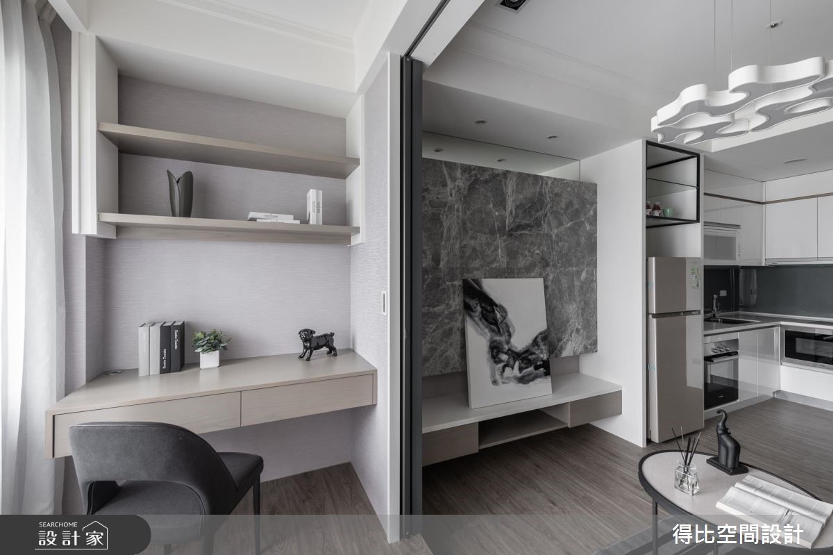 13坪新成屋(5年以下)＿現代風客廳廚房書房案例圖片＿得比空間設計有限公司＿得比_66之9