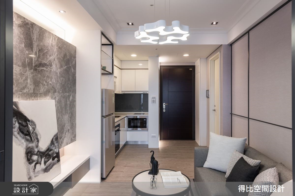 13坪新成屋(5年以下)＿現代風玄關客廳廚房案例圖片＿得比空間設計有限公司＿得比_66之12