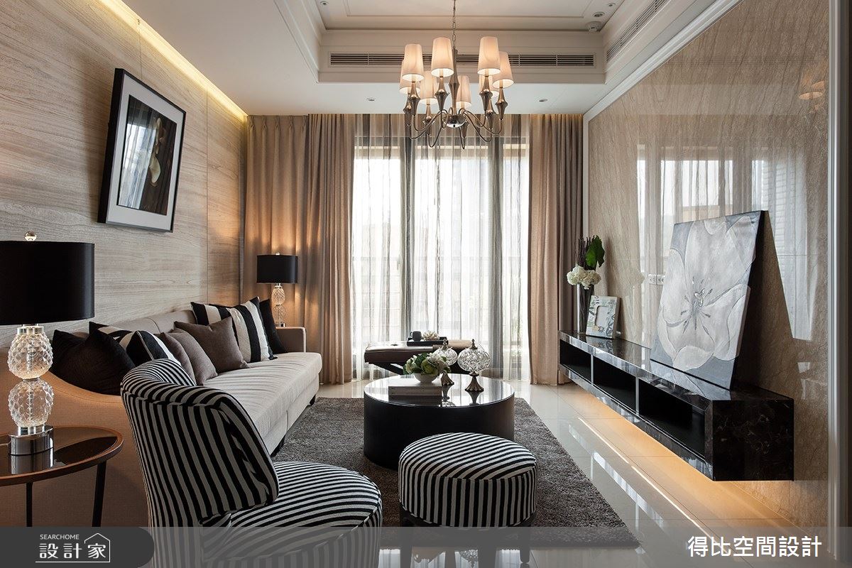 28坪新成屋(5年以下)＿奢華風客廳案例圖片＿得比空間設計有限公司＿得比_25之5