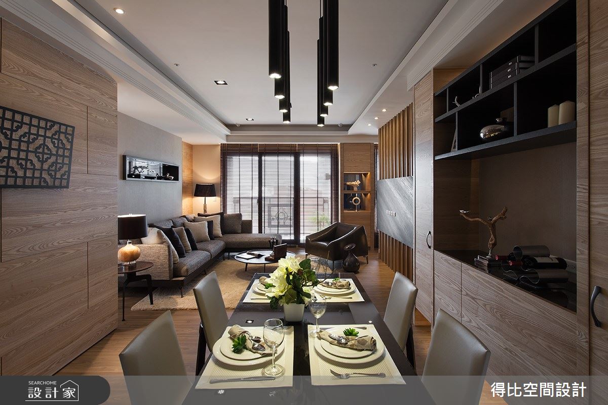 28坪新成屋(5年以下)＿現代風客廳餐廳中島案例圖片＿得比空間設計有限公司＿得比_26之5
