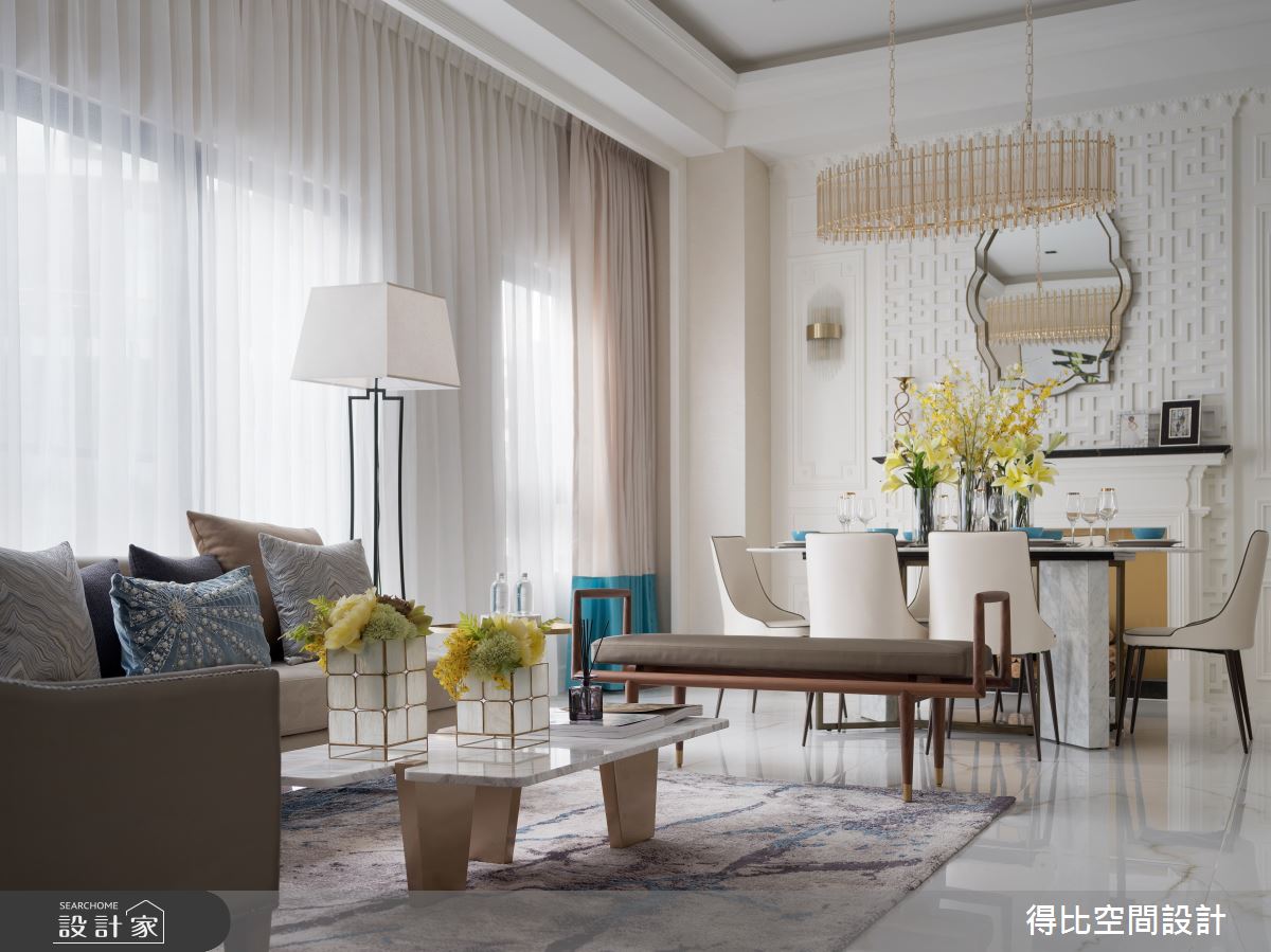 85坪新成屋(5年以下)＿新古典客廳餐廳案例圖片＿得比空間設計有限公司＿得比_71之3