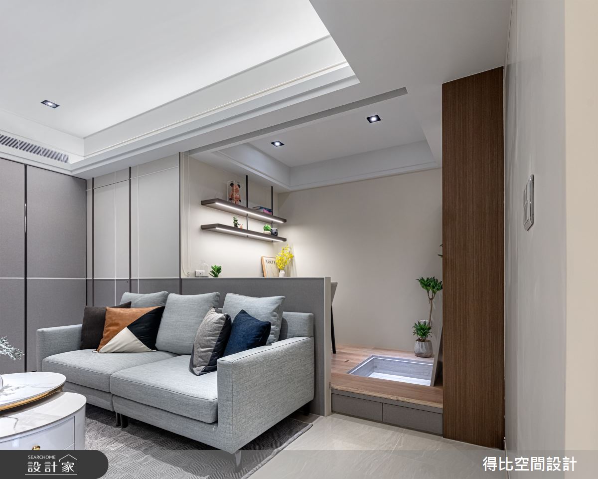 14坪預售屋＿現代風客廳書房案例圖片＿得比空間設計有限公司＿得比_75之12