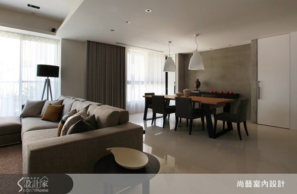 70坪新成屋(5年以下)＿現代風客廳餐廳案例圖片＿尚藝室內設計＿尚藝_12新竹喬立有容之6