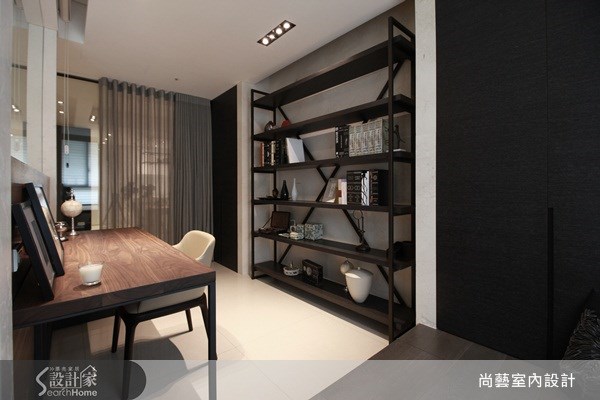 45坪新成屋(5年以下)＿現代風書房案例圖片＿尚藝室內設計＿尚藝_15未來之光之7