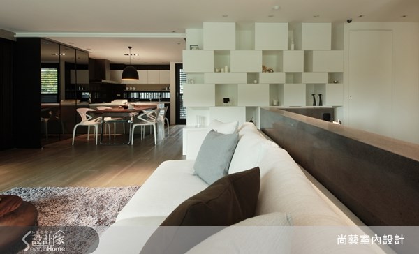 40坪新成屋(5年以下)＿現代風客廳餐廳廚房書房案例圖片＿尚藝室內設計＿尚藝_25鄉林大境之5