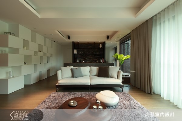 40坪新成屋(5年以下)＿現代風客廳書房案例圖片＿尚藝室內設計＿尚藝_25鄉林大境之1