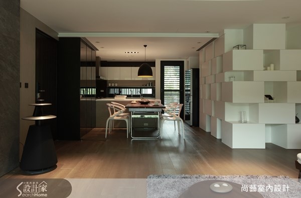 40坪新成屋(5年以下)＿現代風客廳餐廳廚房案例圖片＿尚藝室內設計＿尚藝_25鄉林大境之9