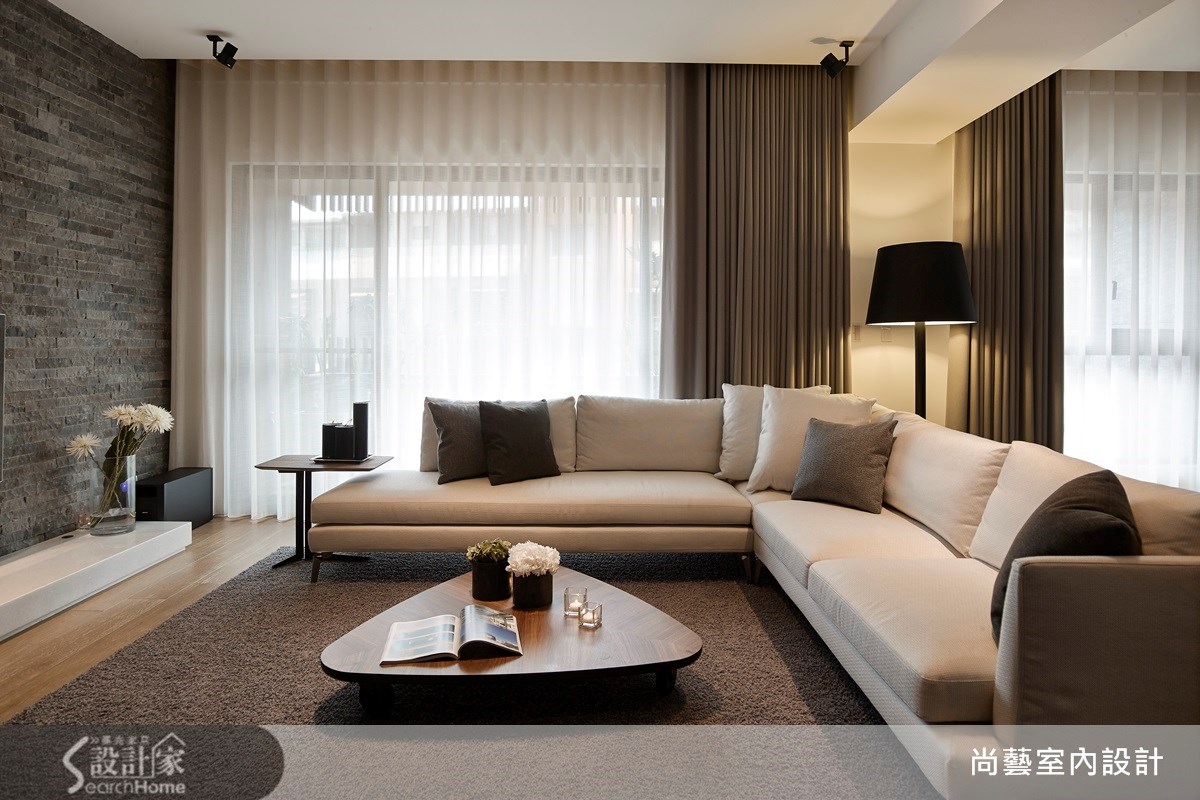45坪新成屋(5年以下)＿現代風客廳案例圖片＿尚藝室內設計＿尚藝_26天母知田之5