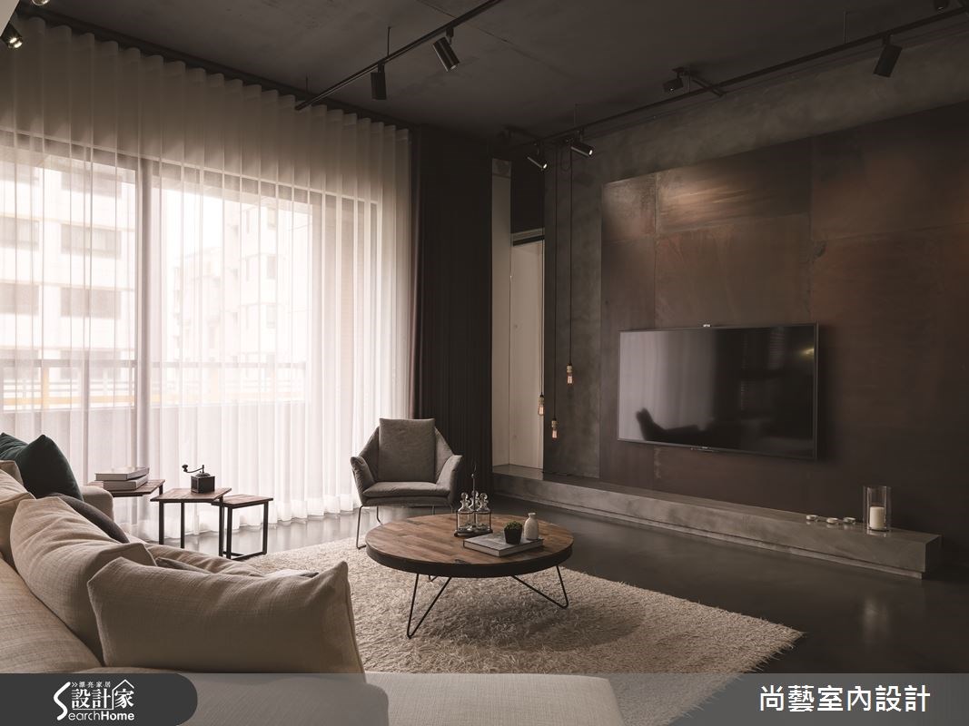 60坪新成屋(5年以下)＿工業風客廳案例圖片＿尚藝室內設計＿尚藝_30內湖奧斯卡之1
