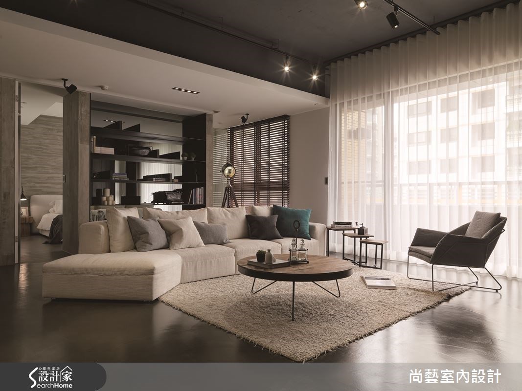 60坪新成屋(5年以下)＿工業風客廳臥室案例圖片＿尚藝室內設計＿尚藝_30內湖奧斯卡之6
