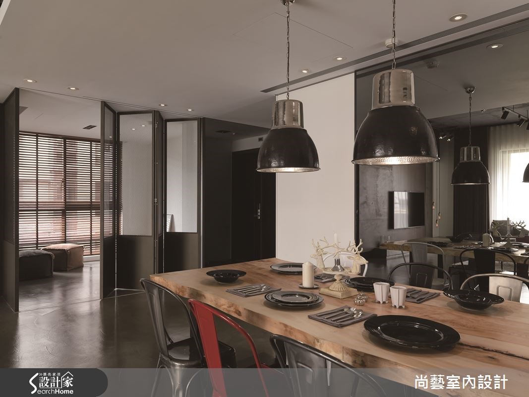 60坪新成屋(5年以下)＿工業風玄關客廳案例圖片＿尚藝室內設計＿尚藝_30內湖奧斯卡之12