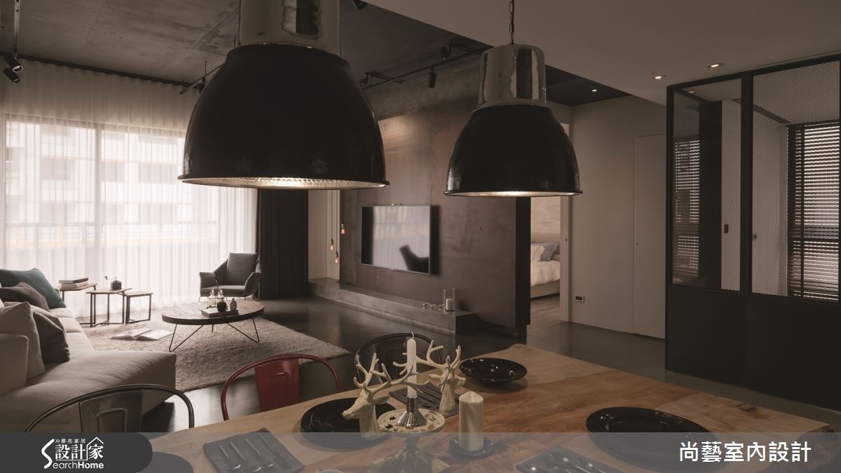 60坪新成屋(5年以下)＿工業風客廳餐廳案例圖片＿尚藝室內設計＿尚藝_30內湖奧斯卡之15