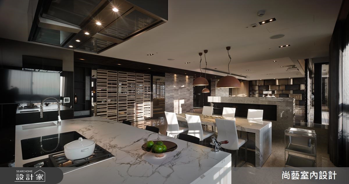 87坪新成屋(5年以下)＿奢華風餐廳廚房案例圖片＿尚藝室內設計＿尚藝_33台中入深林之15