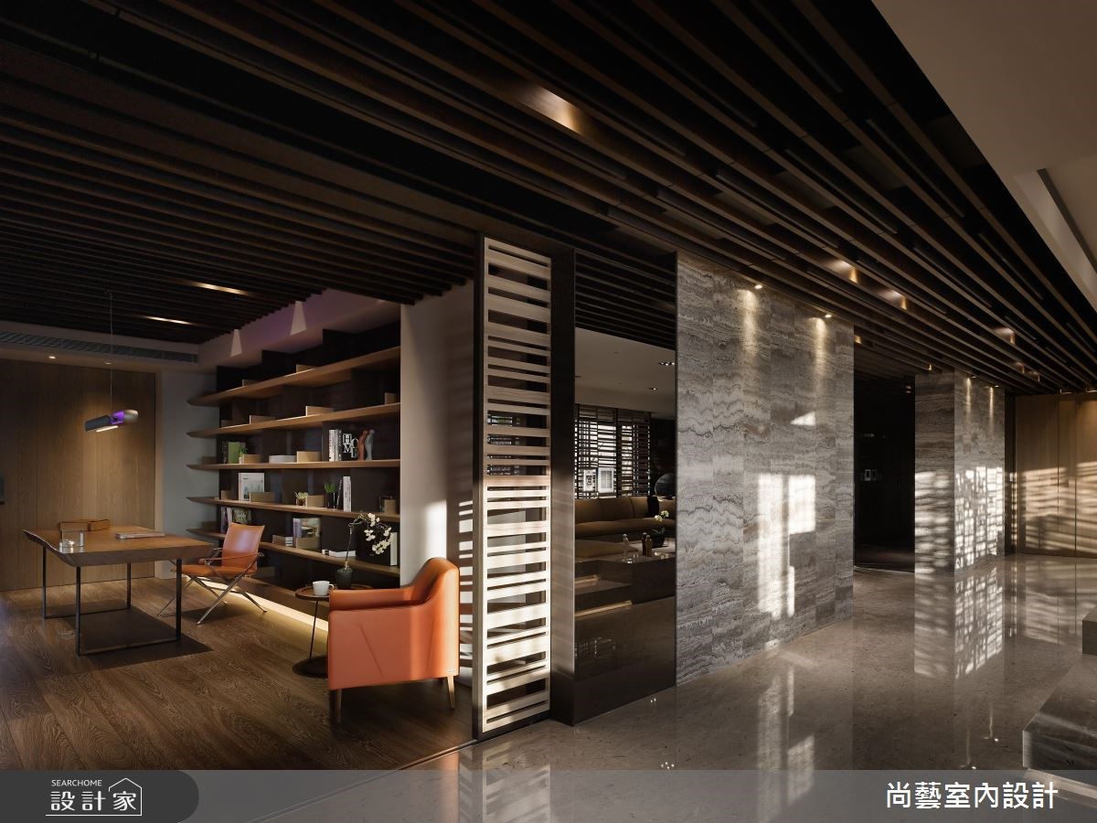 87坪新成屋(5年以下)＿奢華風書房走廊案例圖片＿尚藝室內設計＿尚藝_33台中入深林之17