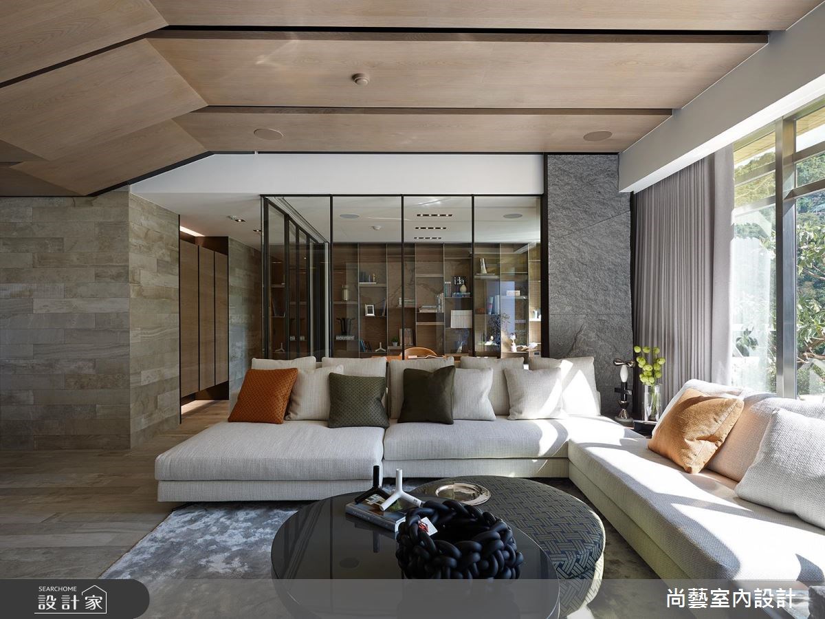 67坪新成屋(5年以下)＿奢華風客廳書房案例圖片＿尚藝室內設計＿尚藝_34高峰會峰裡綿延之7