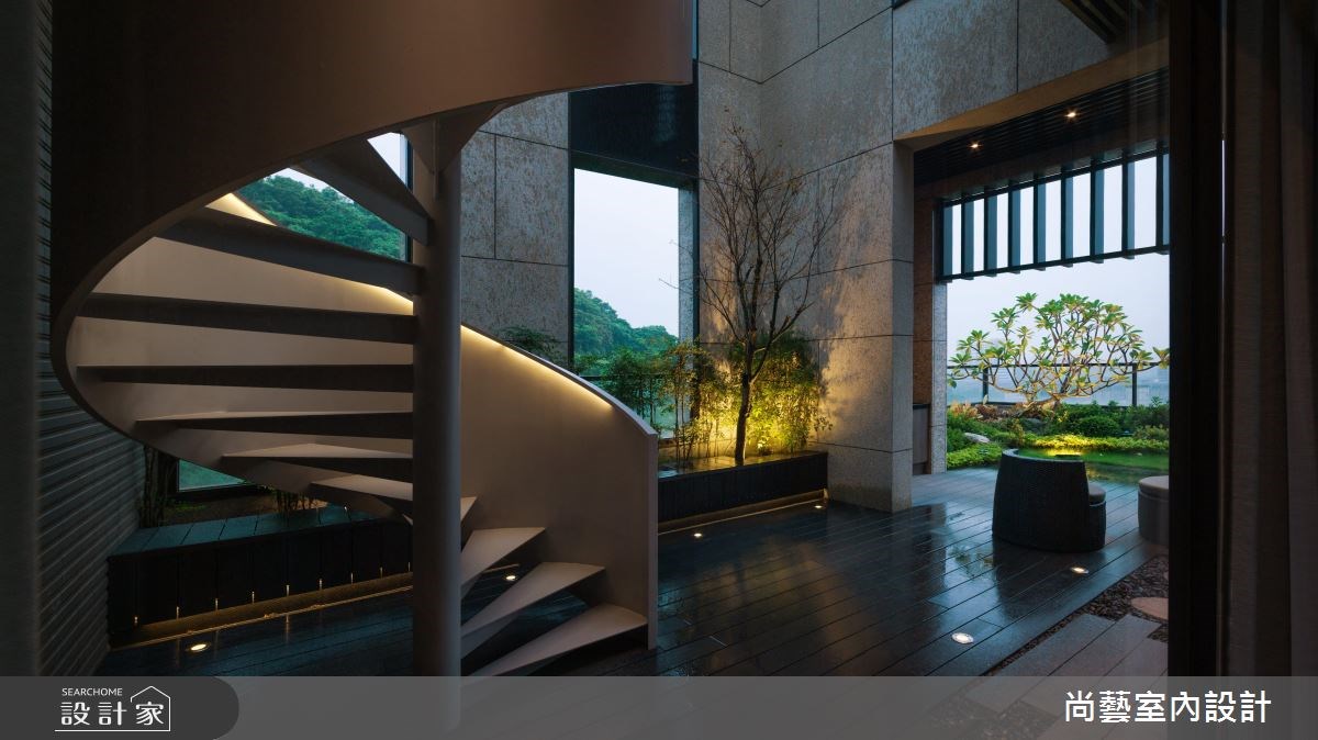 76坪新成屋(5年以下)＿現代風樓梯庭院案例圖片＿尚藝室內設計＿尚藝_38微觀四季之3