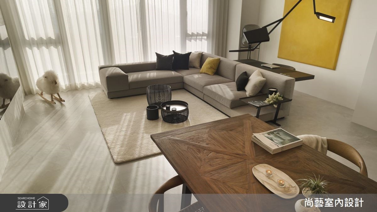 35坪新成屋(5年以下)＿簡約風客廳餐廳案例圖片＿尚藝室內設計＿尚藝_39萬通山居歲月之4
