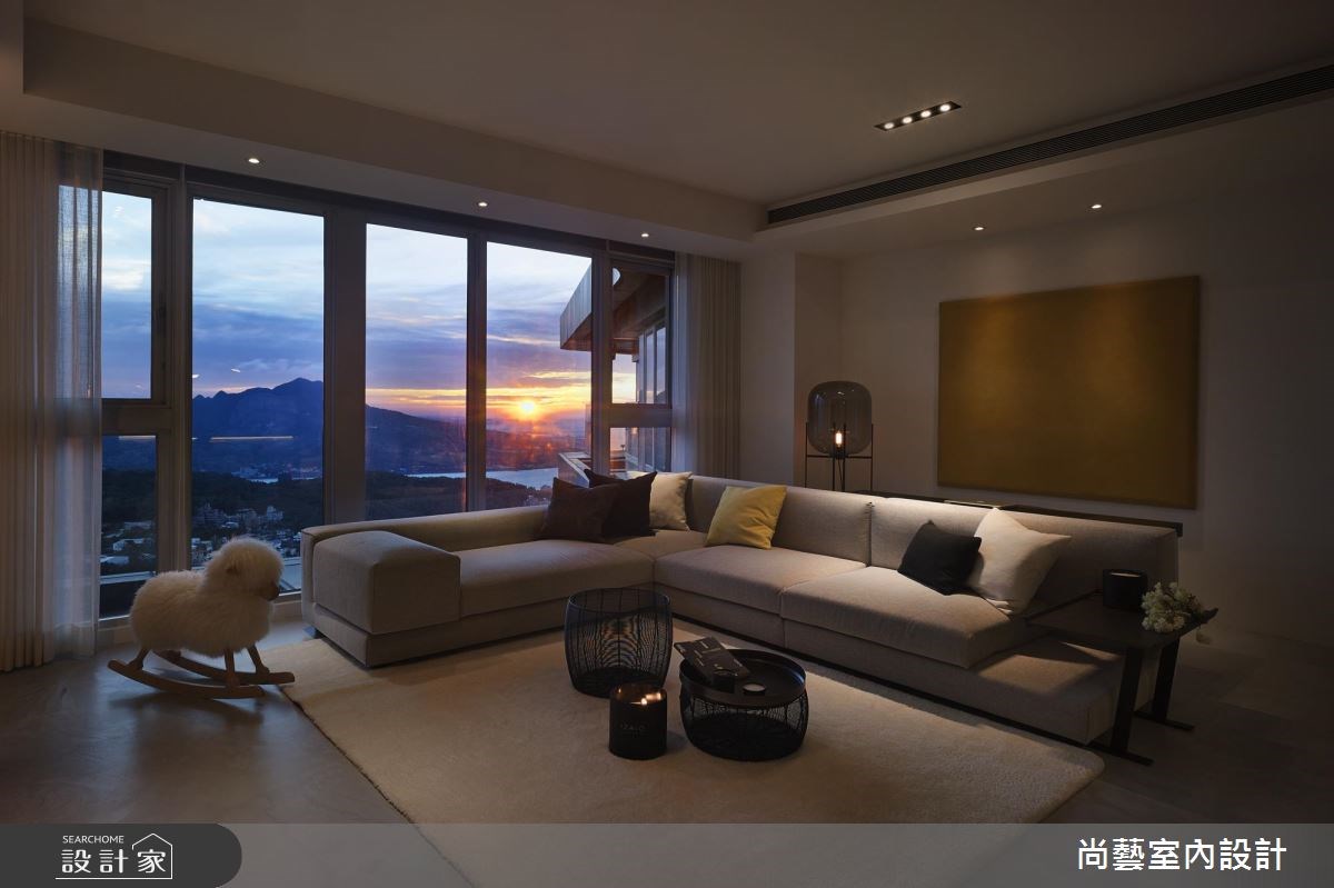 35坪新成屋(5年以下)＿簡約風客廳案例圖片＿尚藝室內設計＿尚藝_39萬通山居歲月之17