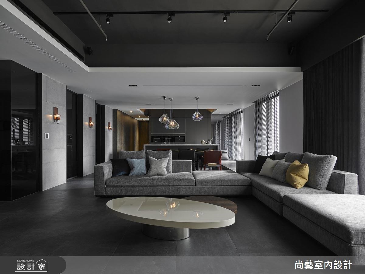 94坪新成屋(5年以下)＿現代風客廳餐廳吧檯案例圖片＿尚藝室內設計＿尚藝_40聯聚理仁境映深邃之13