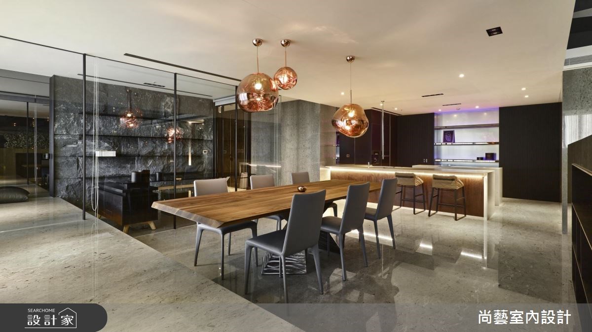 99坪新成屋(5年以下)＿簡約風餐廳吧檯案例圖片＿尚藝室內設計＿尚藝_41寶輝秋紅谷之16