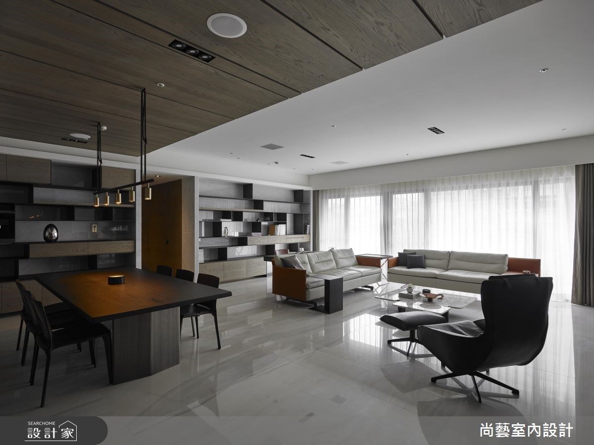 52坪新成屋(5年以下)＿休閒風客廳餐廳案例圖片＿尚藝室內設計＿尚藝_42明日博隱域之5