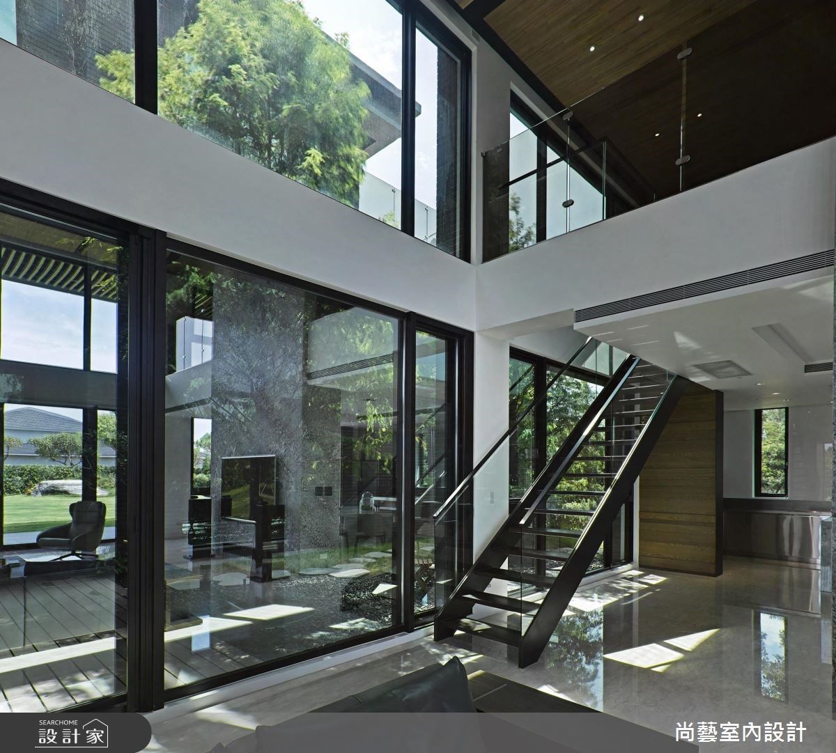 250坪新成屋(5年以下)＿現代風樓梯案例圖片＿尚藝室內設計＿尚藝_45藏峰寫意之13