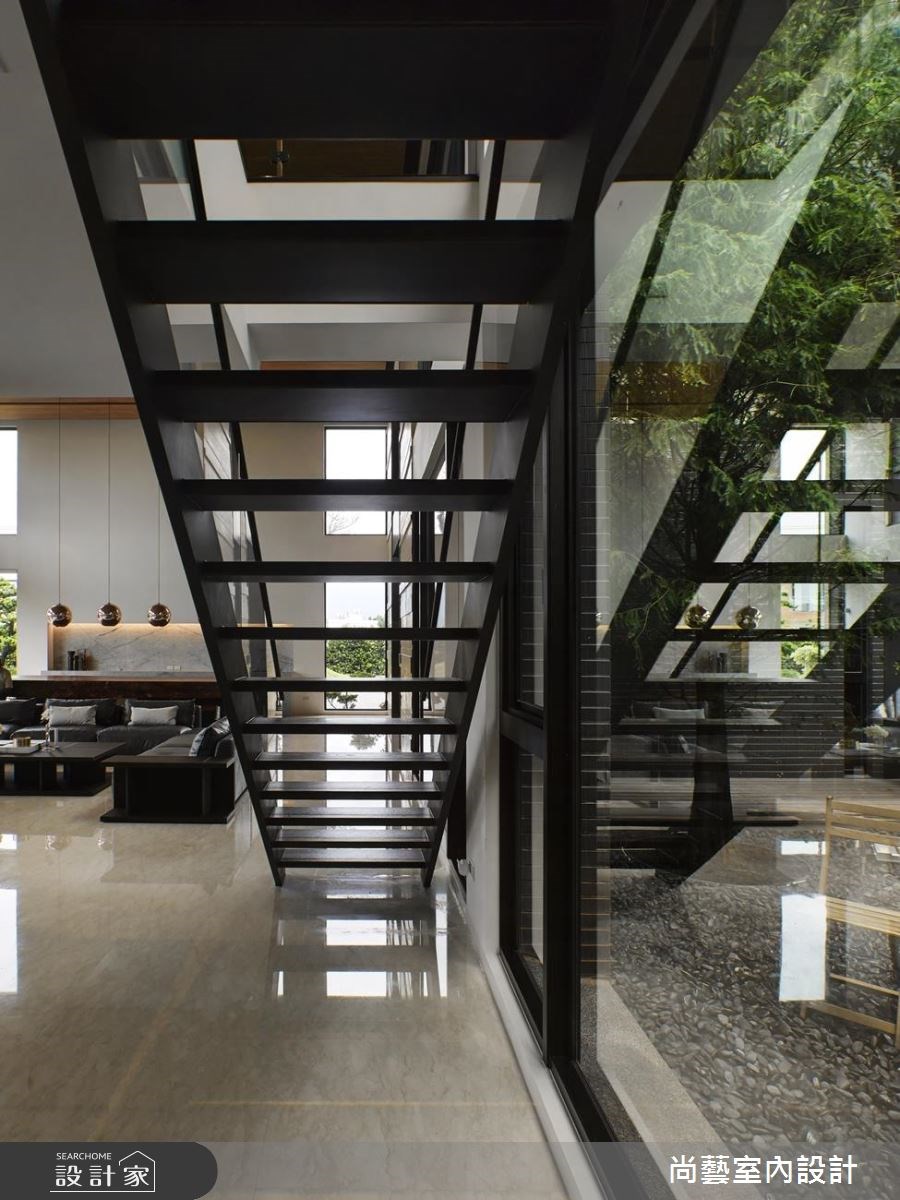 250坪新成屋(5年以下)＿現代風樓梯案例圖片＿尚藝室內設計＿尚藝_45藏峰寫意之15