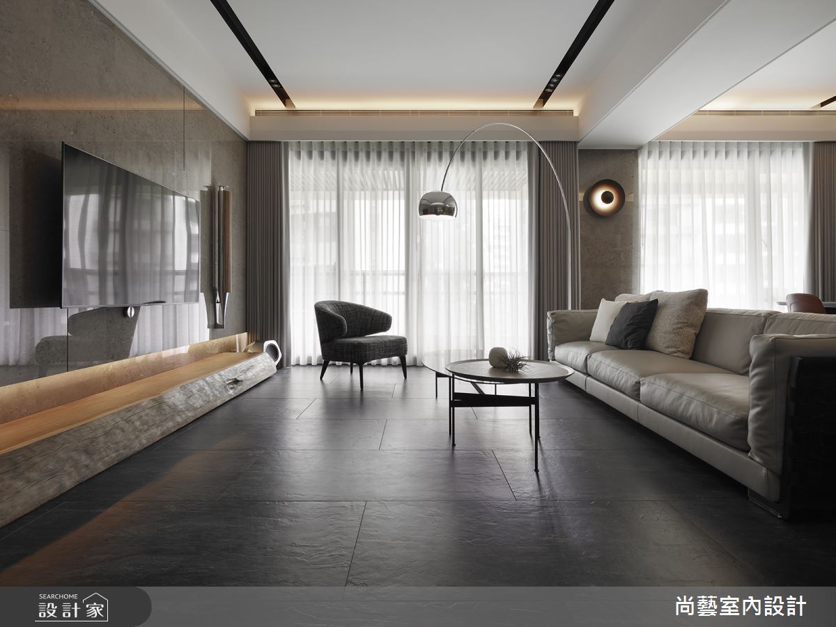 45坪新成屋(5年以下)＿現代風客廳案例圖片＿尚藝室內設計＿尚藝_51玉山岩之3