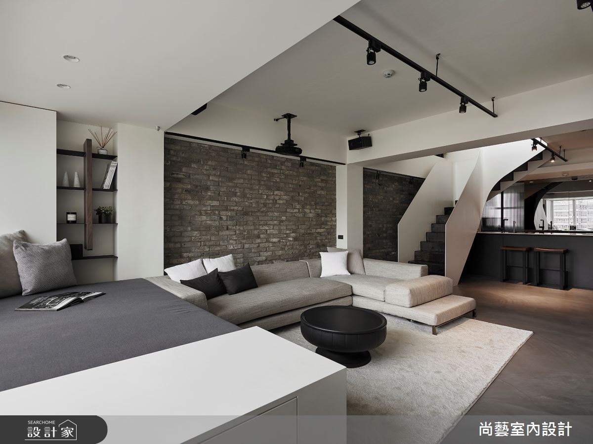 48坪老屋(16~30年)＿休閒風客廳樓梯臥榻案例圖片＿尚藝室內設計＿尚藝_53光復田之7