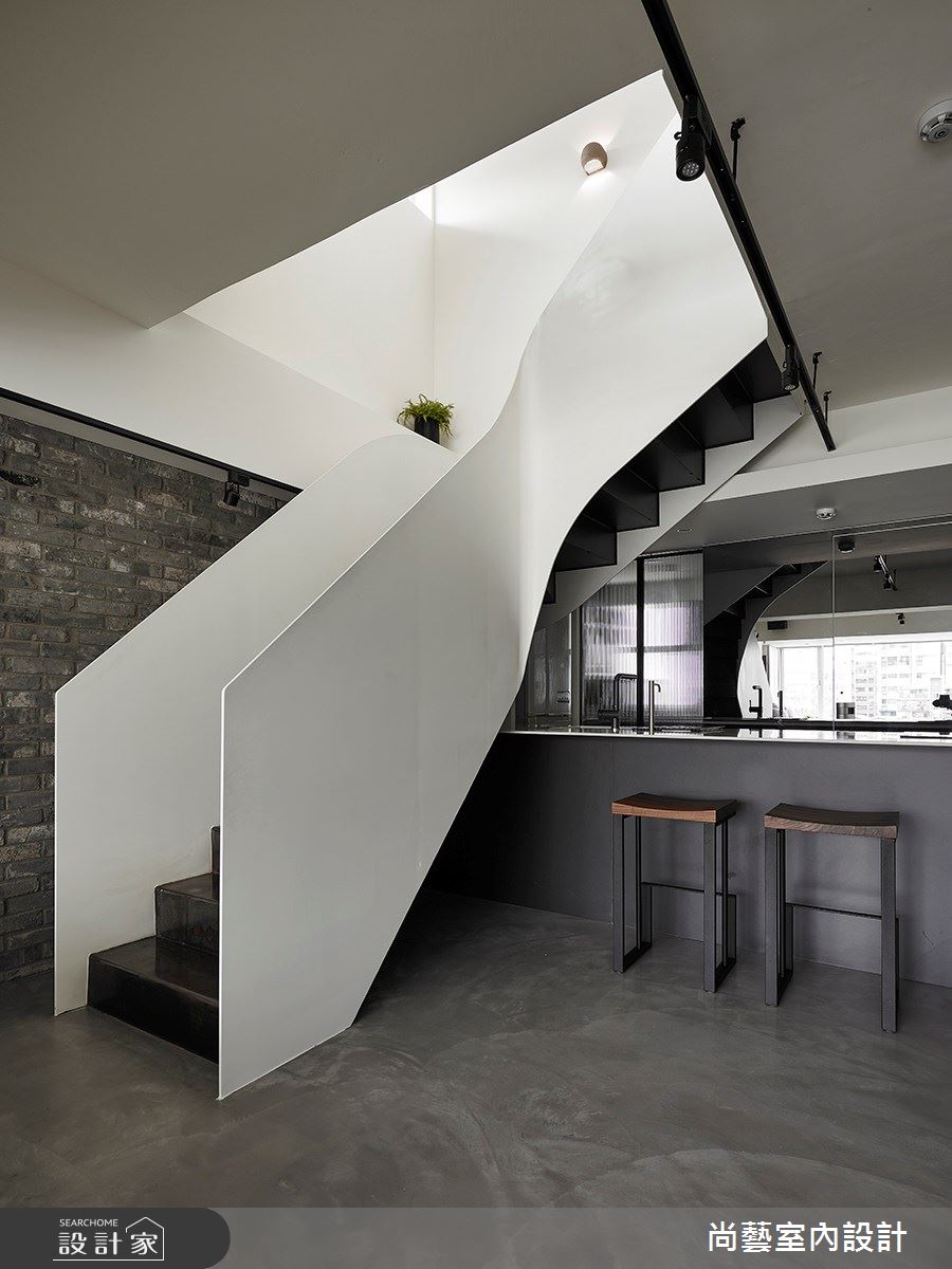 48坪老屋(16~30年)＿休閒風樓梯案例圖片＿尚藝室內設計＿尚藝_53光復田之8