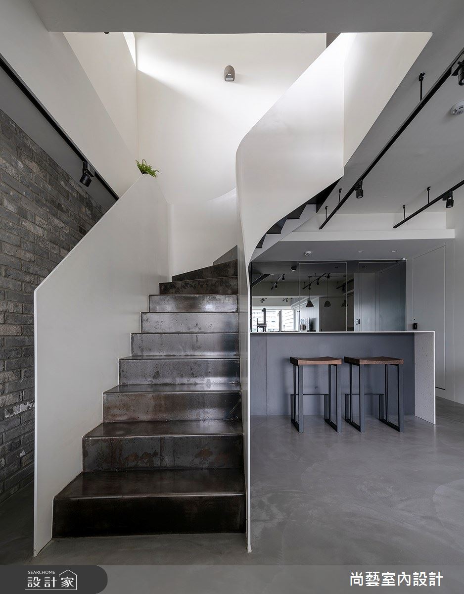 48坪老屋(16~30年)＿休閒風樓梯案例圖片＿尚藝室內設計＿尚藝_53光復田之12