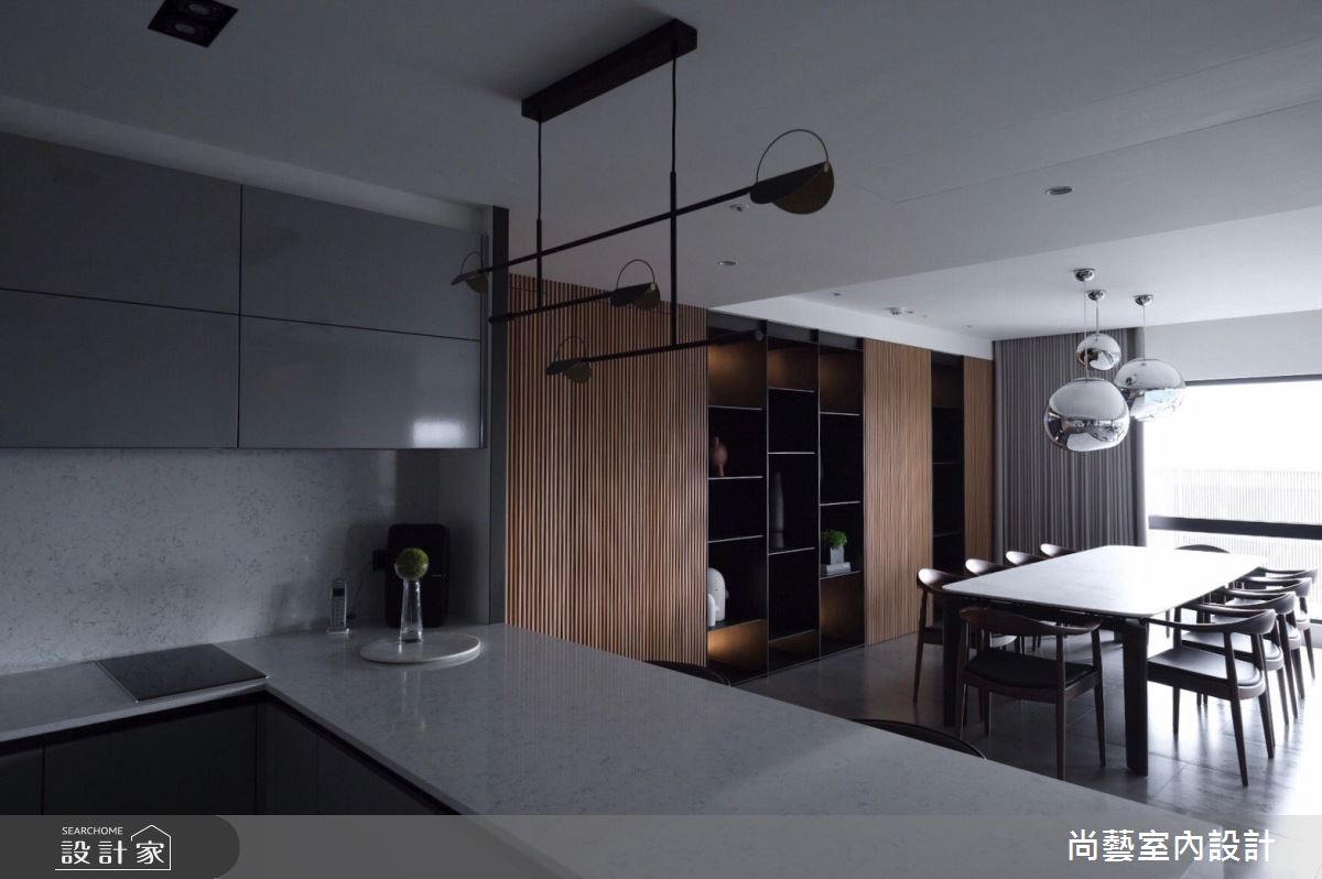 70坪中古屋(5~15年)＿現代風餐廳吧檯案例圖片＿尚藝室內設計＿尚藝_54湖閱天琴濯清漣之12