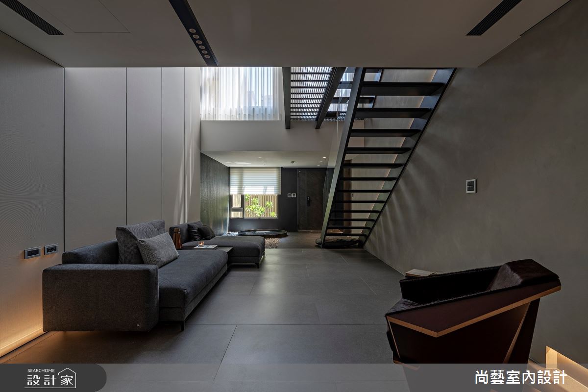 66坪老屋(16~30年)＿現代風客廳樓梯案例圖片＿尚藝室內設計＿尚藝_55雨賦之10
