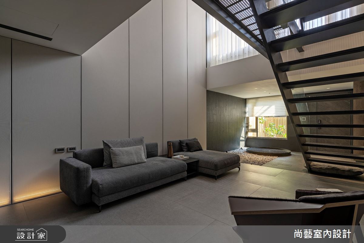 66坪老屋(16~30年)＿現代風客廳樓梯案例圖片＿尚藝室內設計＿尚藝_55雨賦之11